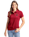 Virginia Military Institute Keydets Cutter & Buck Advantage Eco Tri-Blend Pique Womens Polo Cardinal Red Front Thumbnail Image