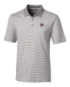 Fresno State Bulldogs Cutter & Buck Forge Tonal Stripe Stretch Mens Big and Tall Polo Polished Medium Gray Mannequin Thumbnail Image