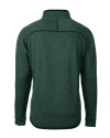 Hawaii Warriors Cutter & Buck Mainsail Sweater-Knit Mens Big and Tall Half Zip Pullover Jacket Hunter Heather Mannequin Back Thumbnail Image