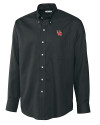 Houston Cougars Cutter & Buck Epic Easy Care Nailshead Mens Big and Tall Long Sleeve Dress Shirt Black Mannequin Thumbnail Image