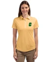 Charlotte 49ers Cutter & Buck Prospect Eco Textured Stretch Recycled Womens Short Sleeve Polo Desert Front Thumbnail Image