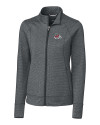 Fresno State Bulldogs Cutter & Buck Shoreline Heathered Womens Full Zip Jacket Charcoal Heather Mannequin Thumbnail Image