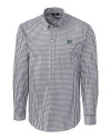 Hawaii Warriors Cutter & Buck Easy Care Stretch Gingham Mens Big and Tall Long Sleeve Dress Shirt Charcoal Mannequin Thumbnail Image