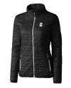 Charlotte 49ers Cutter & Buck Rainier PrimaLoft®  Womens Eco Insulated Full Zip Puffer Jacket Black Mannequin Thumbnail Image