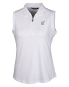 Navy Midshipmen Cutter & Buck Forge Stretch Womens Sleeveless Polo White Mannequin Thumbnail Image