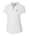 Navy Midshipmen Cutter & Buck Forge Stretch Womens Short Sleeve Polo White Mannequin Thumbnail Image