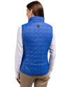 Louisiana Tech Bulldogs Cutter & Buck Rainier PrimaLoft® Womens Eco Insulated Full Zip Puffer Vest Royal Back Thumbnail Image
