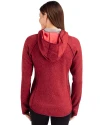 Fresno State Bulldogs Cutter & Buck Mainsail Full Zip Hooded Womens Jacket Cardinal Red Heather Back Thumbnail Image