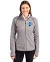 Indiana State Sycamores Cutter & Buck Mainsail Full Zip Hooded Womens Jacket Polished Heather Front Thumbnail Image
