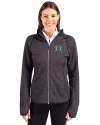 Hawaii Warriors Cutter & Buck Mainsail Full Zip Hooded Womens Jacket Charcoal Heather Front Thumbnail Image