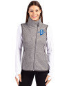 Indiana State Sycamores Cutter & Buck Mainsail Sweater Knit Womens Asymmetrical Vest Polished Heather Front Thumbnail Image