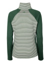 Tulane Green Wave Cutter & Buck Forge Tonal Stripe Stretch Half Zip Womens Top Hunter Green Mannequin Back Thumbnail Image