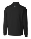 Charlotte 49ers Cutter & Buck Traverse Stretch Eco Quarter Zip Mens Pullover Black Mannequin Back Thumbnail Image