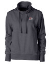 Fresno State Bulldogs Cutter & Buck Saturday Cotton Blend Womens Funnel Neck Sweatshirt Charcoal Heather Mannequin Thumbnail Image