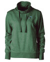 Tulane Green Wave Cutter & Buck Saturday Cotton Blend Womens Funnel Neck Sweatshirt Hunter Heather Mannequin Thumbnail Image