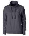 Hawaii Warriors Cutter & Buck Saturday Cotton Blend Womens Funnel Neck Sweatshirt Charcoal Heather Mannequin Thumbnail Image