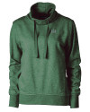 Hawaii Warriors Cutter & Buck Saturday Cotton Blend Womens Funnel Neck Sweatshirt Hunter Heather Mannequin Thumbnail Image