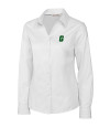 Charlotte 49ers Cutter & Buck Epic Easy Care Fine Twill Womens Long Sleeve Dress Shirt White Mannequin Thumbnail Image