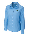 Tulane Green Wave Cutter & Buck Epic Easy Care Fine Twill Womens Long Sleeve Dress Shirt Atlas Light Blue Mannequin Thumbnail Image