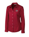 Fresno State Bulldogs Cutter & Buck Epic Easy Care Fine Twill Womens Long Sleeve Dress Shirt Cardinal Red Mannequin Thumbnail Image