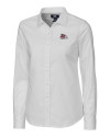 Fresno State Bulldogs Cutter & Buck Stretch Oxford Womens Long Sleeve Dress Shirt White Mannequin Thumbnail Image