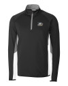 Georgia Southern Eagles Cutter & Buck Traverse Colorblock Stretch Quarter Zip Mens Pullover Black Mannequin Thumbnail Image