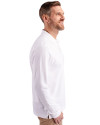 Indiana State Sycamores Cutter & Buck Advantage Eco Tri-Blend Pique Mens Long Sleeve Polo White Side Thumbnail Image