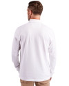 Indiana State Sycamores Cutter & Buck Advantage Eco Tri-Blend Pique Mens Long Sleeve Polo White Back Thumbnail Image