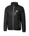 View image 3: Charlotte 49ers Cutter & Buck Rainier Recycled Insulated Puffer Mens Full Zip Jacket Black Mannequin