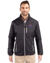 Louisiana Tech Bulldogs Cutter & Buck Rainier PrimaLoft® Mens Eco Insulated Full Zip Puffer Jacket Black Front Thumbnail Image