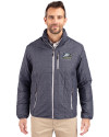 Georgia Southern Eagles Cutter & Buck Rainier PrimaLoft® Mens Eco Insulated Full Zip Puffer Jacket Anthracite Melange Front Thumbnail Image