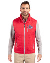 Fresno State Bulldogs Cutter & Buck Rainier PrimaLoft® Mens Eco Insulated Full Zip Puffer Vest Red Front Thumbnail Image