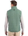 Hawaii Warriors Cutter & Buck Rainier PrimaLoft® Mens Eco Insulated Full Zip Puffer Vest Hunter Melange Back Thumbnail Image