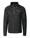 Hawaii Warriors Cutter & Buck Mainsail Sweater-Knit Mens Half Zip Pullover Jacket Charcoal Heather Mannequin Thumbnail Image