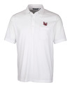 Lamar Cardinals Cutter & Buck Advantage Tri-Blend Jersey Mens Pocket Polo White Mannequin Thumbnail Image