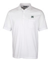 Hawaii Warriors Cutter & Buck Advantage Tri-Blend Jersey Mens Pocket Polo White Mannequin Thumbnail Image