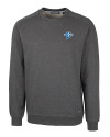View image 1: Indiana State Sycamores Cutter & Buck Saturday Cotton Blend Mens Crew Neck Sweatshirt Charcoal Heather Mannequin