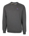 Louisiana Tech Bulldogs Cutter & Buck Saturday Cotton Blend Mens Crew Neck Sweatshirt Charcoal Heather Mannequin Thumbnail Image