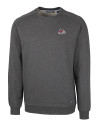 Fresno State Bulldogs Cutter & Buck Saturday Cotton Blend Mens Crew Neck Sweatshirt Charcoal Heather Mannequin Thumbnail Image