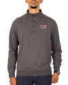 Louisiana-Lafayette Ragin Cajuns Cutter & Buck Saturday Cotton Blend Mens Mock Pullover Sweatshirt Charcoal Heather Front Thumbnail Image