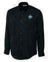 Indiana State Sycamores Cutter & Buck Epic Easy Care Fine Twill Mens Long Sleeve Dress Shirt Black Mannequin Thumbnail Image