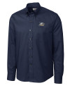 Georgia Southern Eagles Cutter & Buck Epic Easy Care Nailshead Mens Long Sleeve Dress Shirt Navy Blue Mannequin Thumbnail Image