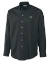 Hawaii Warriors Cutter & Buck Epic Easy Care Nailshead Mens Long Sleeve Dress Shirt Black Mannequin Thumbnail Image