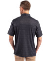 Lamar Cardinals Cutter & Buck Pike Micro Floral Print Stretch Mens Polo Black Back Thumbnail Image