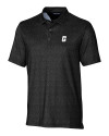 Charlotte 49ers Cutter & Buck Pike Micro Floral Print Stretch Mens Polo Black Mannequin Thumbnail Image