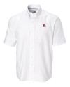 Rutgers Scarlet Knights Cutter & Buck Epic Easy Care Nailshead Mens Short Sleeve Dress Shirt White Mannequin Thumbnail Image