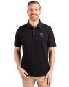Louisiana Tech Bulldogs Cutter & Buck Advantage Eco Tri-Blend Pique Mens Polo Black Front Thumbnail Image