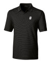 Charlotte 49ers Cutter & Buck Forge Pencil Stripe Stretch Mens Polo Black Mannequin Thumbnail Image