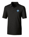 Indiana State Sycamores Cutter & Buck Forge Pencil Stripe Stretch Mens Polo Black Mannequin Thumbnail Image
