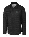 Hawaii Warriors Cutter & Buck Rainier PrimaLoft® Mens Eco Insulated Quilted Shirt Jacket Black Mannequin Thumbnail Image